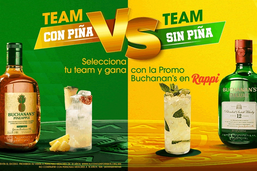 Buchanan’s desafía a los mexicanos: ¿Team con piña o team sin piña?