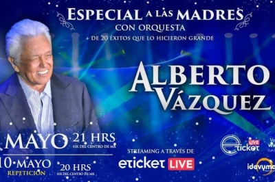 Alberto Vázquez ofrecerá show especial a las madres