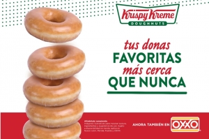 El exquisito sabor de Krispy Kreme llega a 89 tiendas Oxxo