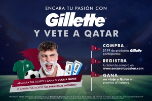 Con Gillette, ¡estás a una rasurada de Qatar!