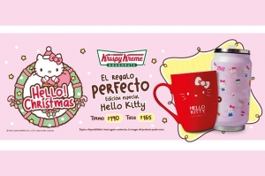 Krispy Kreme te invita a disfrutar Hello! Christmas, una temporada llena de amor y diversión, al lado de Hello Kitty