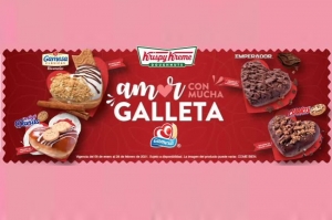 Llegó el amor a Krispy Kreme con mucha galleta