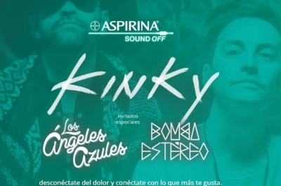 Ponte tus audífonos y disfruta el concierto virtual 8D gratuito que Aspirina Sound Off y Kinky ofrecerán